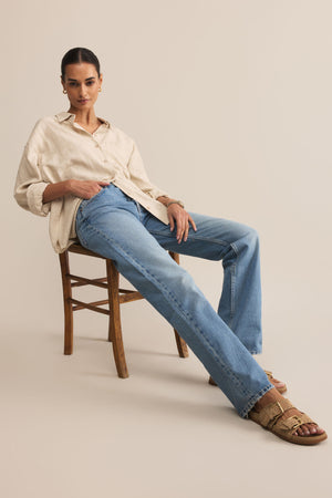 Alfie Button Up Shirt-Long Sleeves-Vixen Collection, Day Spa and Women's Boutique Located in Seattle, Washington