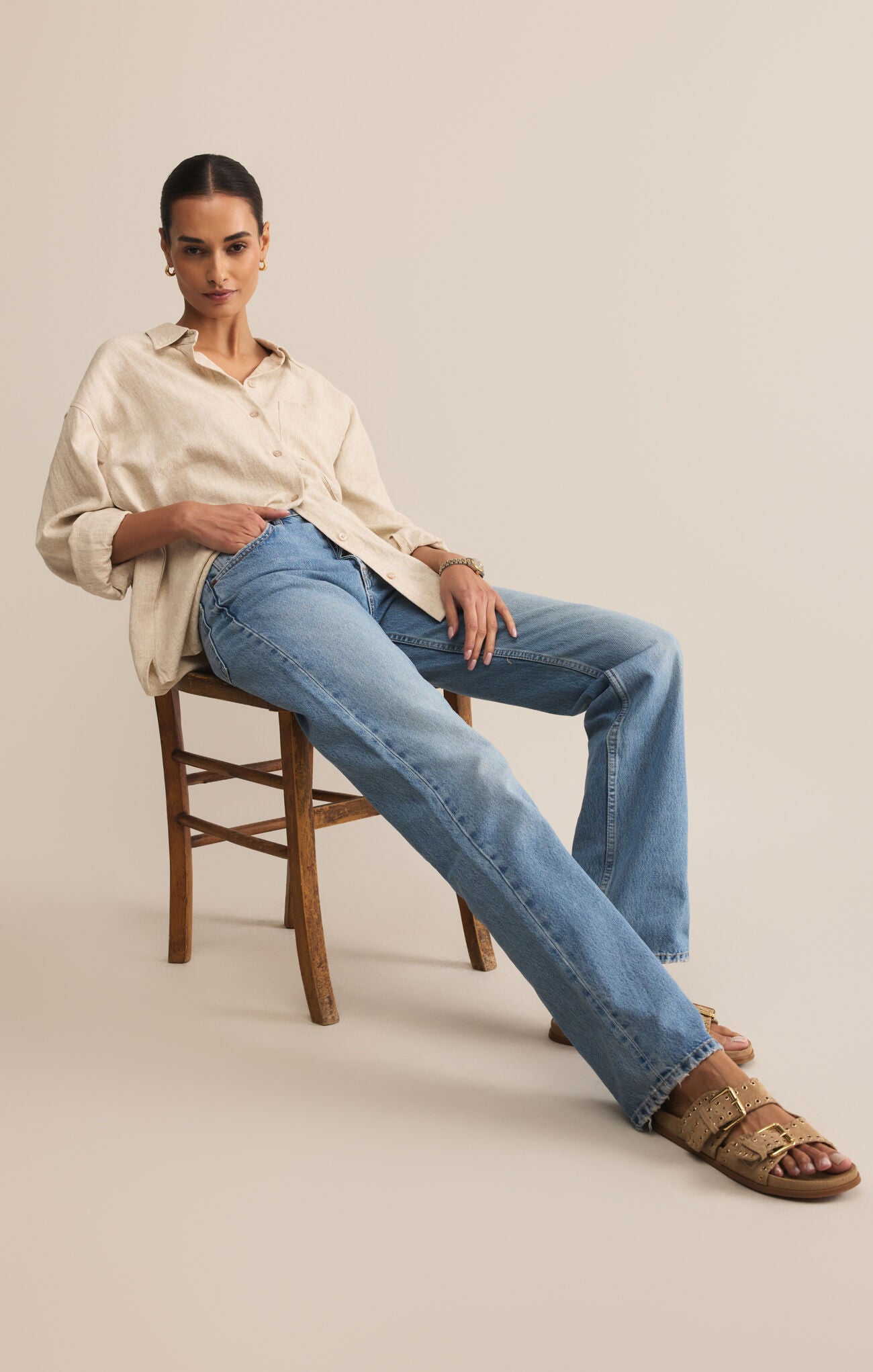 Alfie Button Up Shirt-Long Sleeves-Vixen Collection, Day Spa and Women's Boutique Located in Seattle, Washington