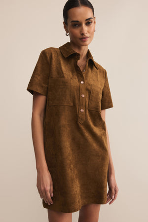 Sydney Suede Mini Dress-Dresses-Vixen Collection, Day Spa and Women's Boutique Located in Seattle, Washington