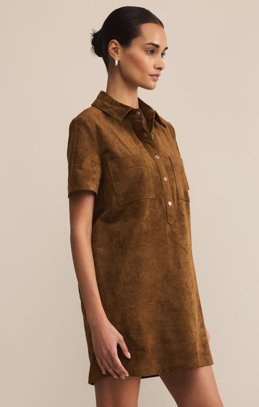 Sydney Suede Mini Dress-Dresses-Vixen Collection, Day Spa and Women's Boutique Located in Seattle, Washington