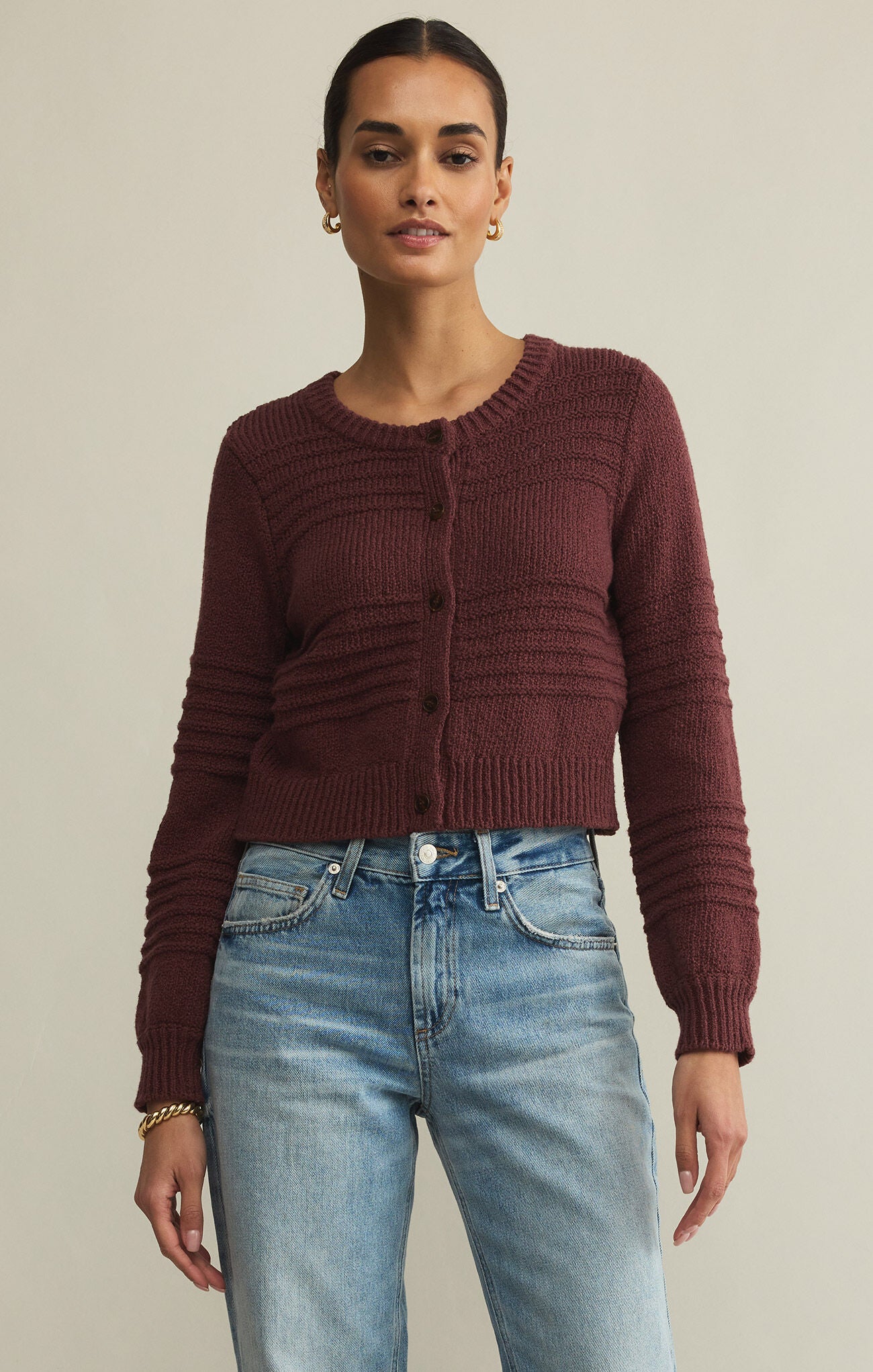 Z Supply Stripe Knit Cropped Cardigan | Vixen Collection