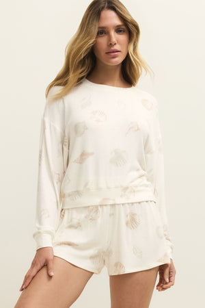 Bisous Shell LS Top-Long Sleeves-Vixen Collection, Day Spa and Women's Boutique Located in Seattle, Washington