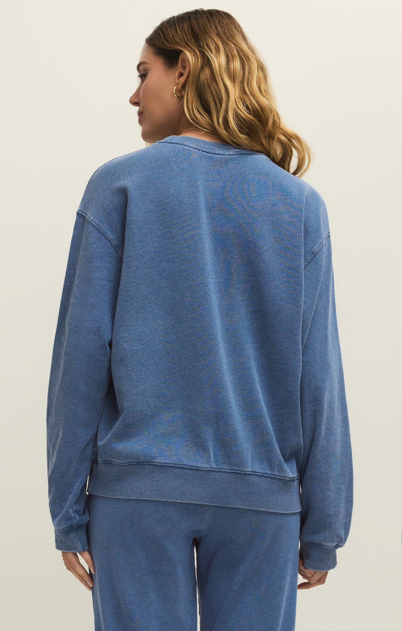 Boyfriend Denim Sweatshirt-Sweatshirts-Vixen Collection, Day Spa and Women's Boutique Located in Seattle, Washington