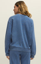 Boyfriend Denim Sweatshirt-Sweatshirts-Vixen Collection, Day Spa and Women's Boutique Located in Seattle, Washington