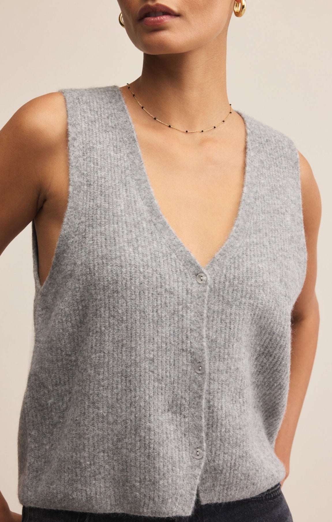 Bryce Sweater Vest-Sweaters-Vixen Collection, Day Spa and Women's Boutique Located in Seattle, Washington