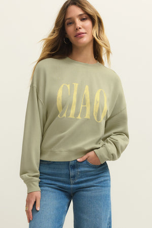 Ciao First Date Sweatshirt-Sweatshirts-Vixen Collection, Day Spa and Women's Boutique Located in Seattle, Washington