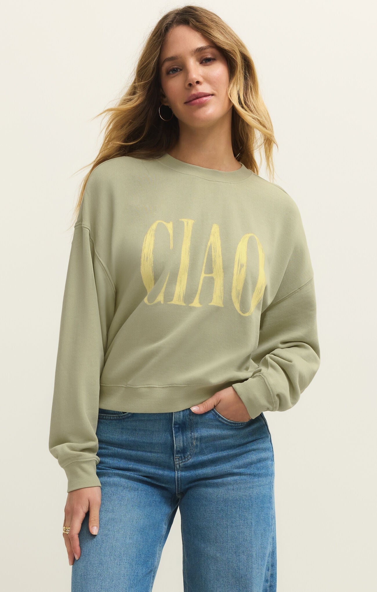 Ciao First Date Sweatshirt-Sweatshirts-Vixen Collection, Day Spa and Women's Boutique Located in Seattle, Washington
