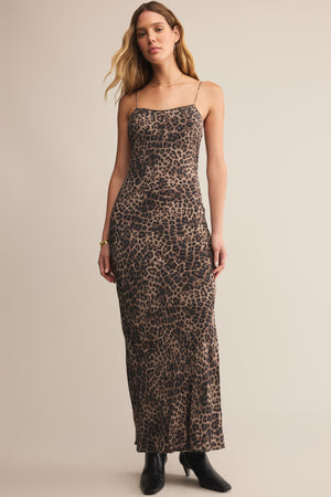 Cielo Leopard Midi Dress-Dresses-Vixen Collection, Day Spa and Women's Boutique Located in Seattle, Washington