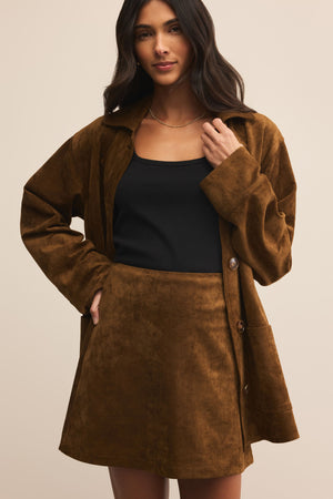 Ciera Suede Mini Skirt-Skirts-Vixen Collection, Day Spa and Women's Boutique Located in Seattle, Washington