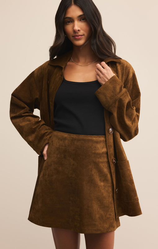 Ciera Suede Mini Skirt-Skirts-Vixen Collection, Day Spa and Women's Boutique Located in Seattle, Washington