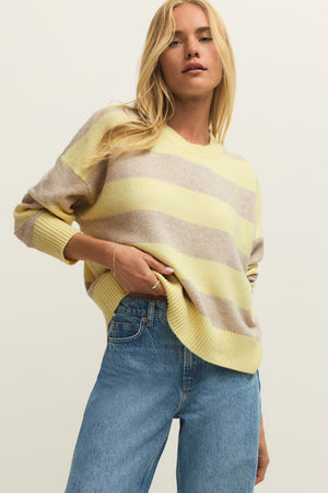 Cirrus Stripe Sweater-Sweaters-Vixen Collection, Day Spa and Women's Boutique Located in Seattle, Washington