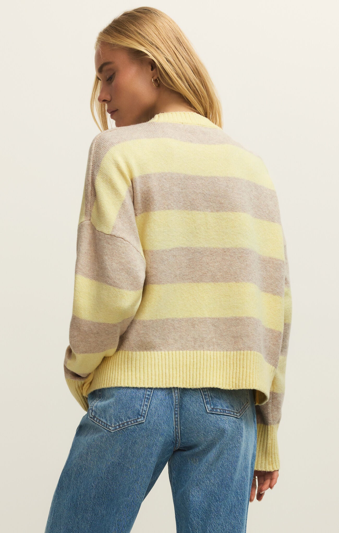 Cirrus Stripe Sweater-Sweaters-Vixen Collection, Day Spa and Women's Boutique Located in Seattle, Washington
