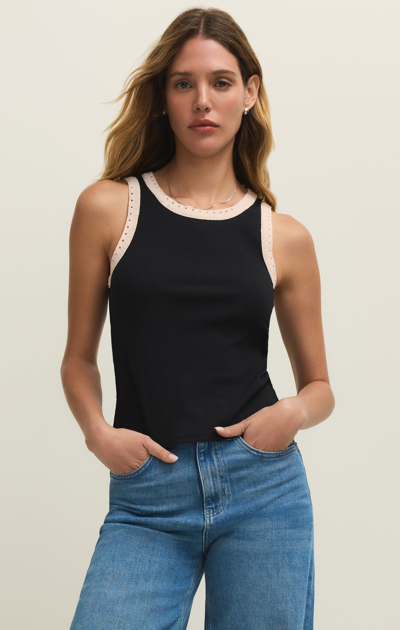 Clarke Rib Tank-Tank Tops-Vixen Collection, Day Spa and Women's Boutique Located in Seattle, Washington