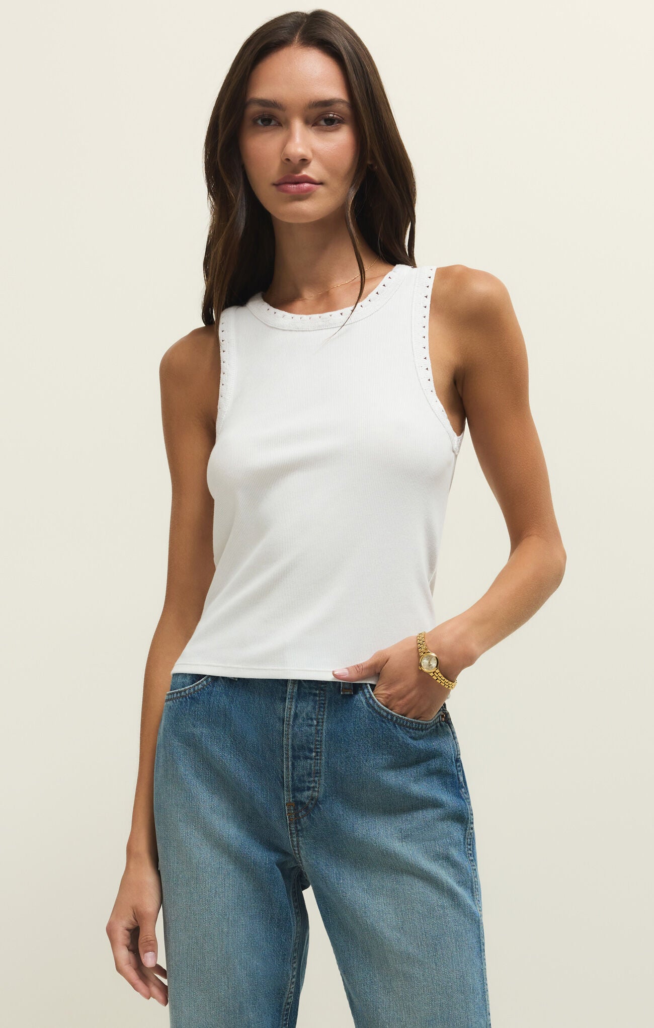 Clarke Rib Tank-Tank Tops-Vixen Collection, Day Spa and Women's Boutique Located in Seattle, Washington