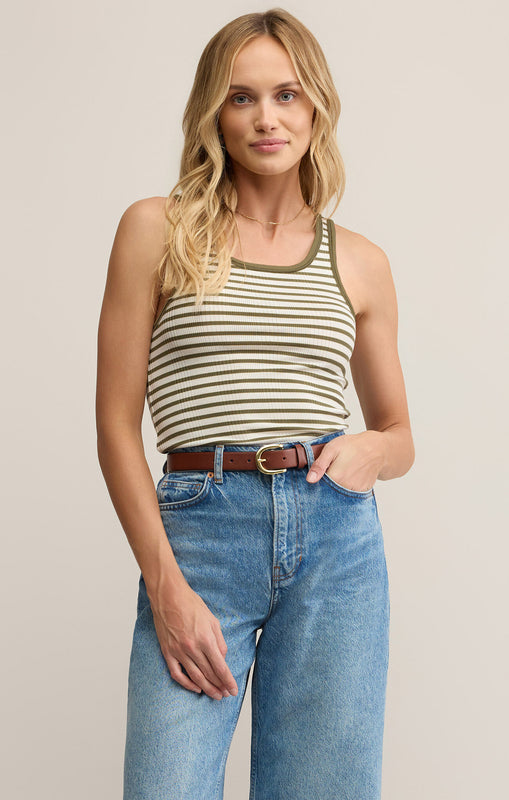 Classic Striped Scoop Tank-Tank Tops-Vixen Collection, Day Spa and Women's Boutique Located in Seattle, Washington