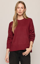 Cloud Spun Shaped Crew Sweater-Tops-Vixen Collection, Day Spa and Women's Boutique Located in Seattle, Washington