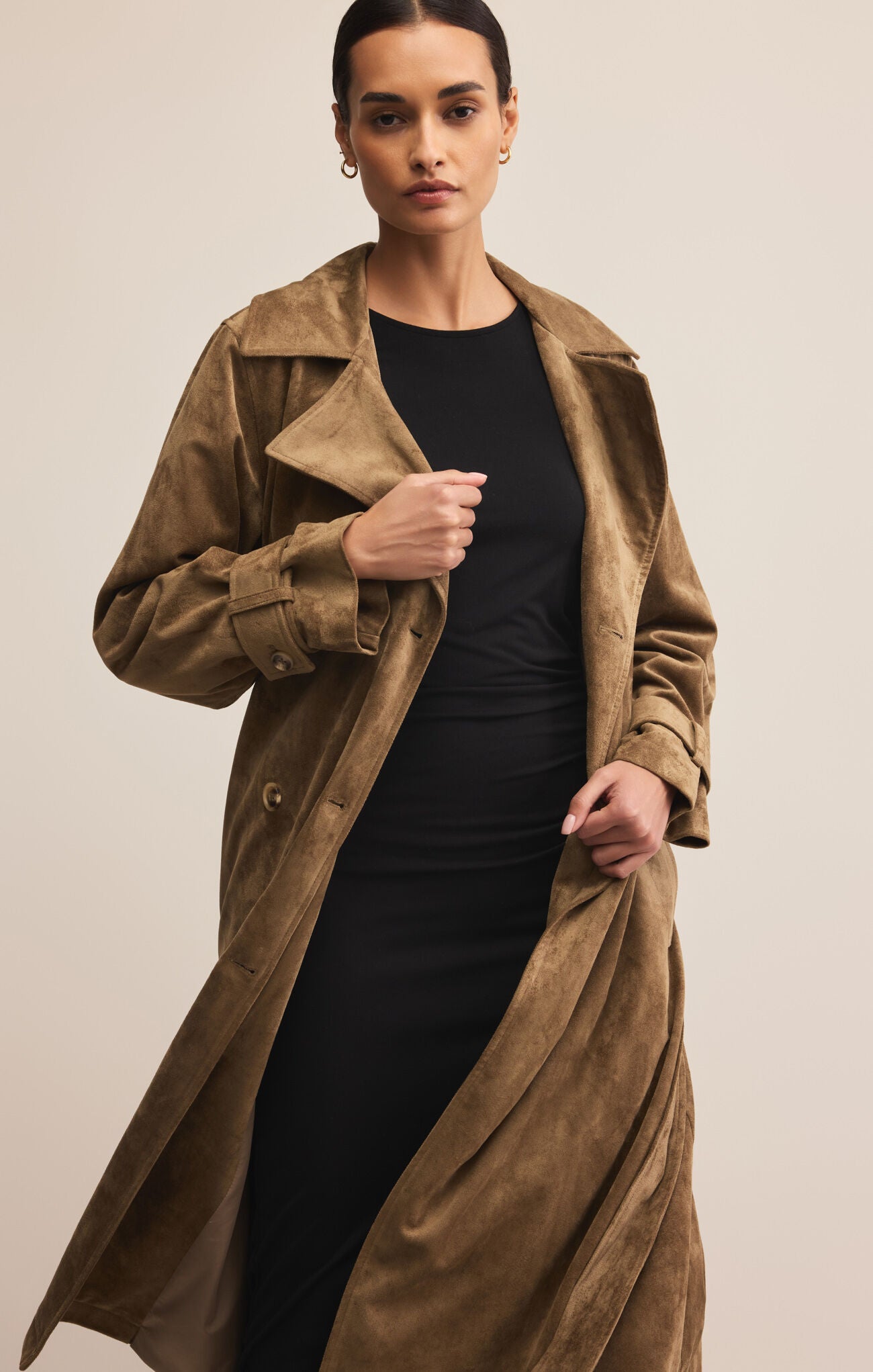Dorian Suede Trench-Outerwear-Vixen Collection, Day Spa and Women's Boutique Located in Seattle, Washington