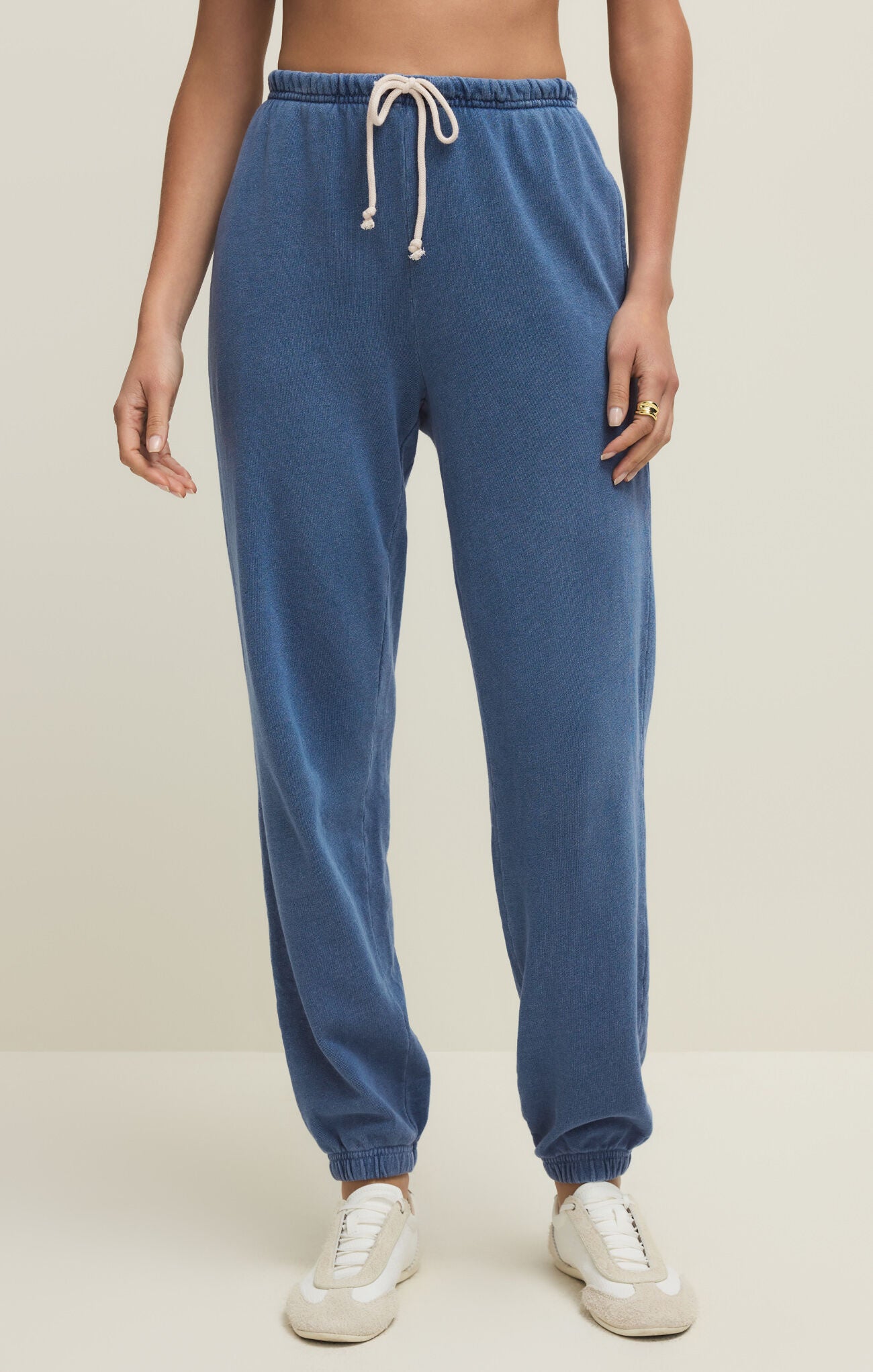 Downtown Knit Denim Jogger-Joggers-Vixen Collection, Day Spa and Women's Boutique Located in Seattle, Washington