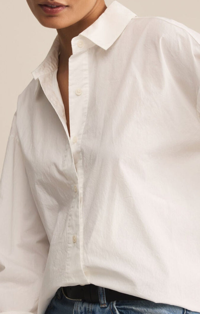 Elevated Poplin Shirt-Long Sleeves-Vixen Collection, Day Spa and Women's Boutique Located in Seattle, Washington