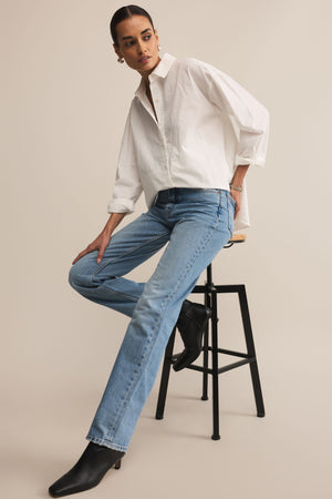 Elevated Poplin Shirt-Long Sleeves-Vixen Collection, Day Spa and Women's Boutique Located in Seattle, Washington