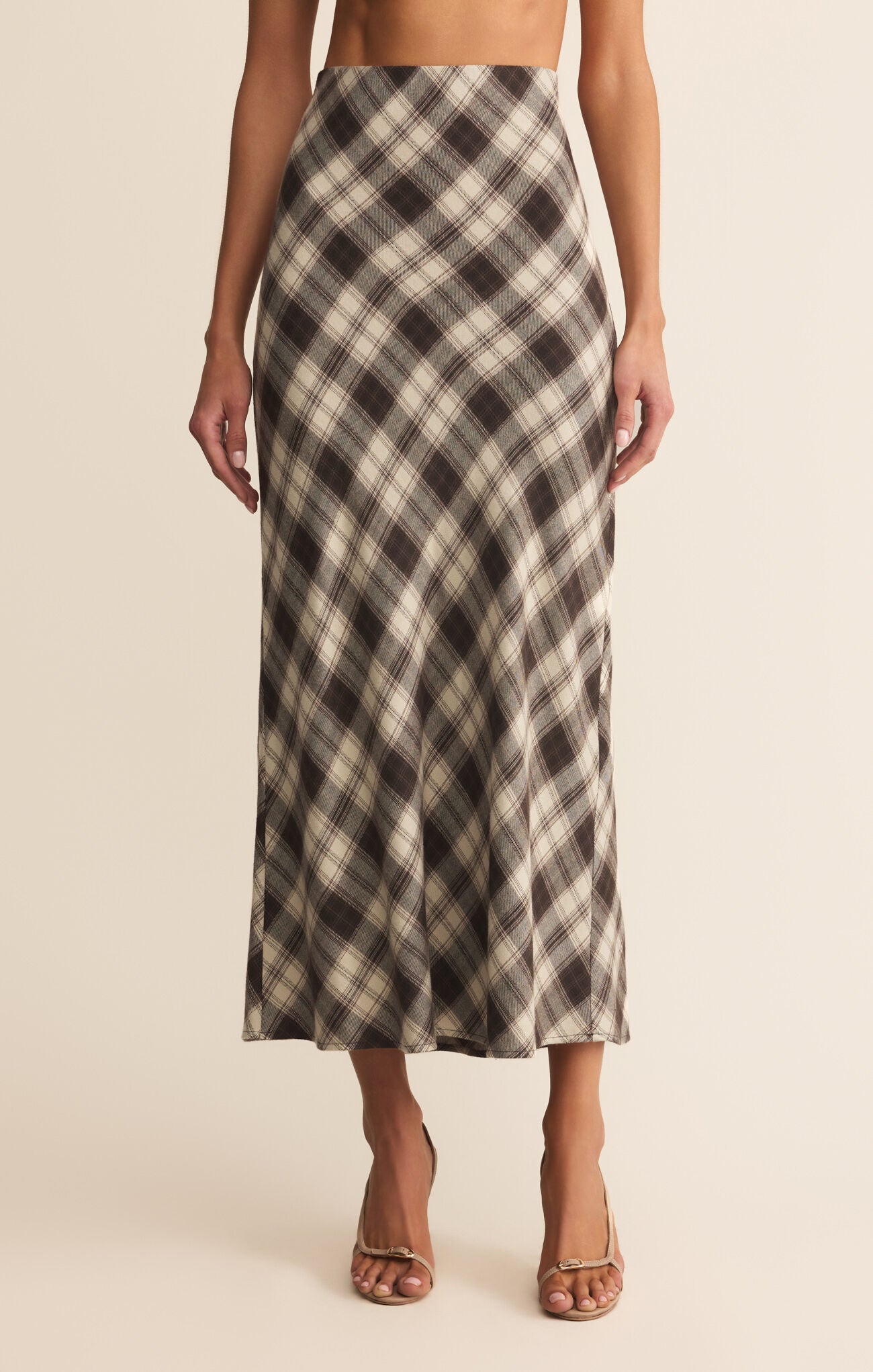 Europa Plaid Midi Skirt-Skirts-Vixen Collection, Day Spa and Women's Boutique Located in Seattle, Washington