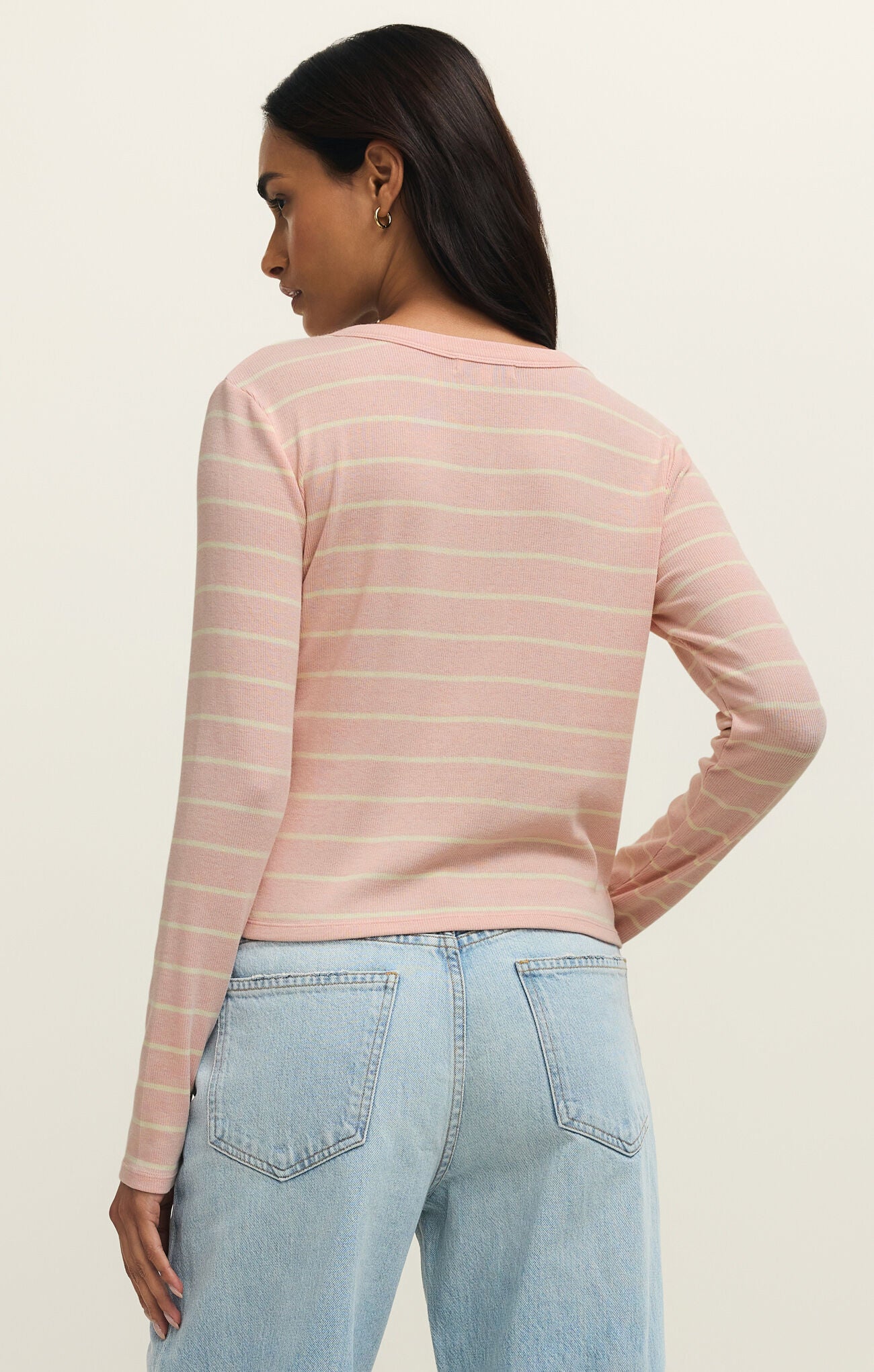 Ferris Henley Striped Top-Long Sleeves-Vixen Collection, Day Spa and Women's Boutique Located in Seattle, Washington