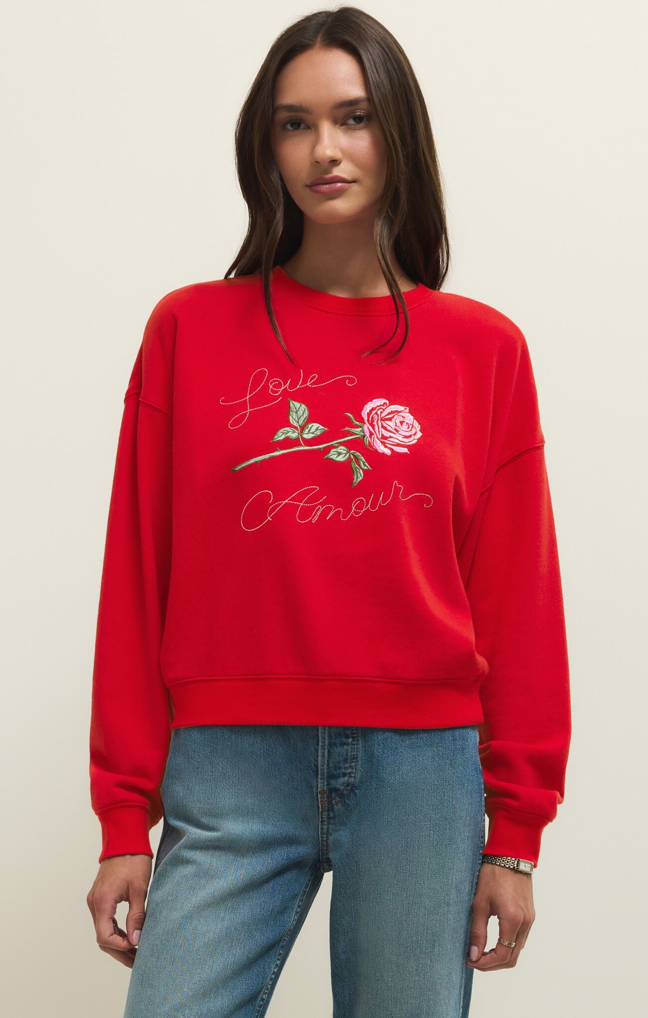 First Date Sweatshirt-Sweatshirts-Vixen Collection, Day Spa and Women's Boutique Located in Seattle, Washington