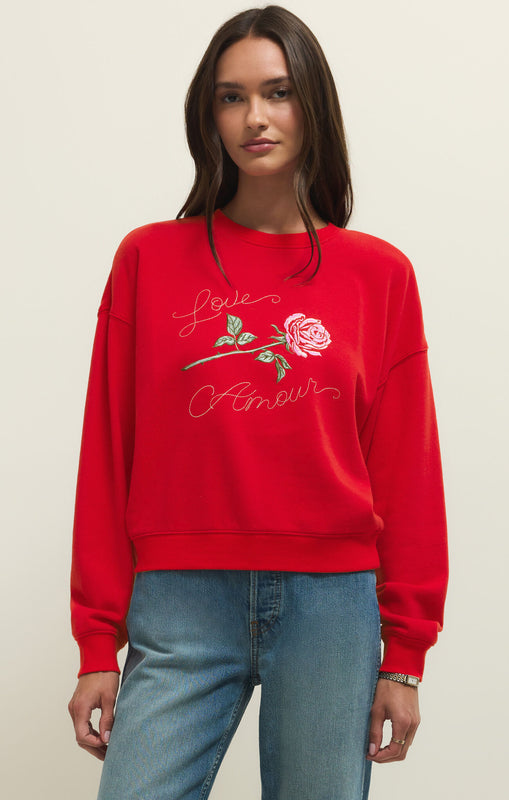First Date Sweatshirt-Sweatshirts-Vixen Collection, Day Spa and Women's Boutique Located in Seattle, Washington
