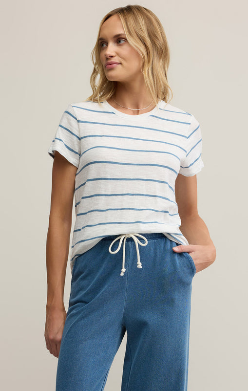 Foundation Stripe Tee-Short Sleeves-Vixen Collection, Day Spa and Women's Boutique Located in Seattle, Washington