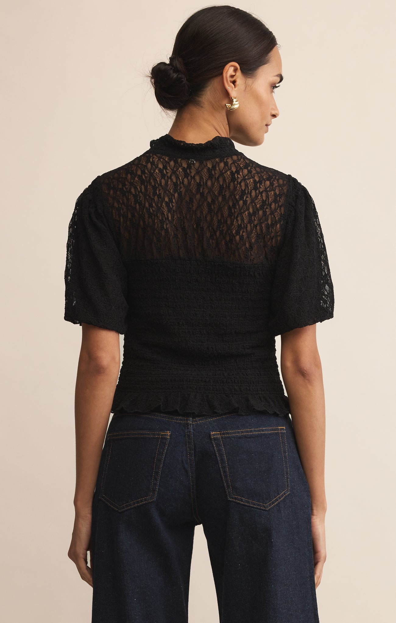 Glimpse Lace Top-Short Sleeves-Vixen Collection, Day Spa and Women's Boutique Located in Seattle, Washington