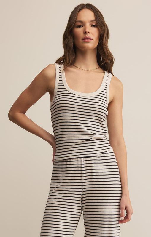 Luxe Stripe Tank-Tank Tops-Vixen Collection, Day Spa and Women's Boutique Located in Seattle, Washington