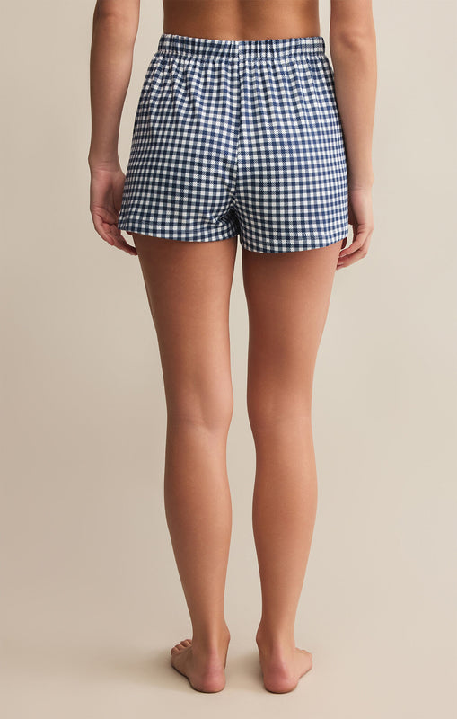 Maddie Gingham Short-Loungewear Bottoms-Vixen Collection, Day Spa and Women's Boutique Located in Seattle, Washington
