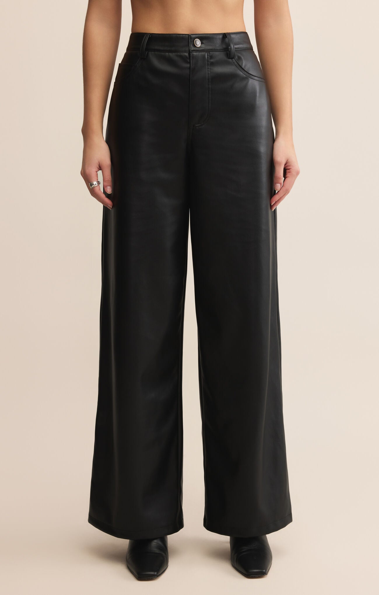Marli Wide Leg Leather Pant-Pants-Vixen Collection, Day Spa and Women's Boutique Located in Seattle, Washington