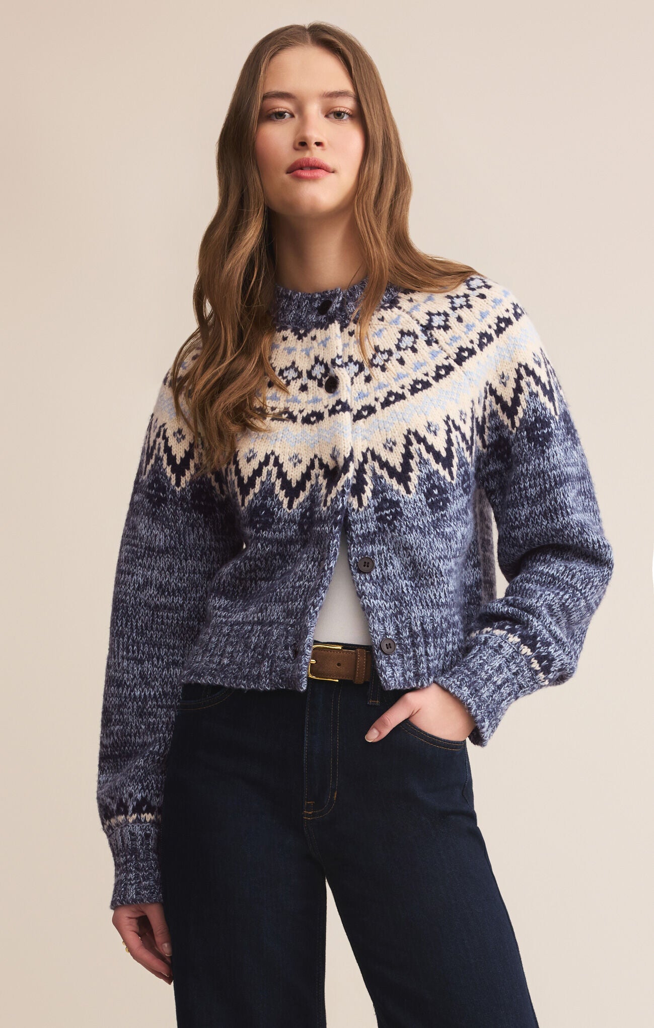 North Sea Fairisle Cardigan-Sweaters-Vixen Collection, Day Spa and Women's Boutique Located in Seattle, Washington