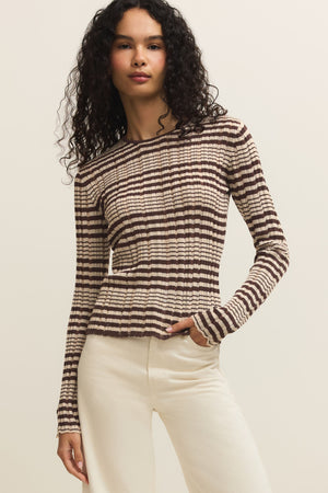 Ronnie Striped Sweater-Sweaters-Vixen Collection, Day Spa and Women's Boutique Located in Seattle, Washington