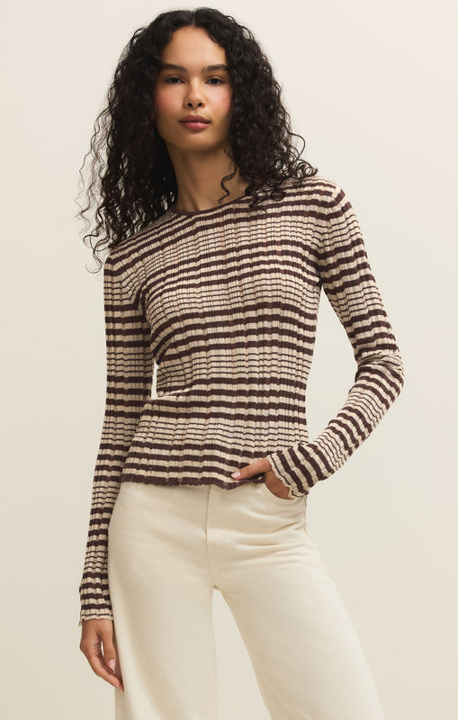 Ronnie Striped Sweater-Sweaters-Vixen Collection, Day Spa and Women's Boutique Located in Seattle, Washington