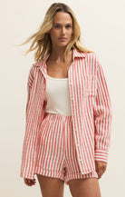 Saturdays Stripe Shirt-Long Sleeves-Vixen Collection, Day Spa and Women's Boutique Located in Seattle, Washington