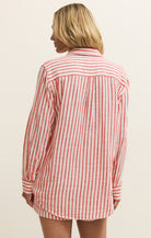 Saturdays Stripe Shirt-Long Sleeves-Vixen Collection, Day Spa and Women's Boutique Located in Seattle, Washington