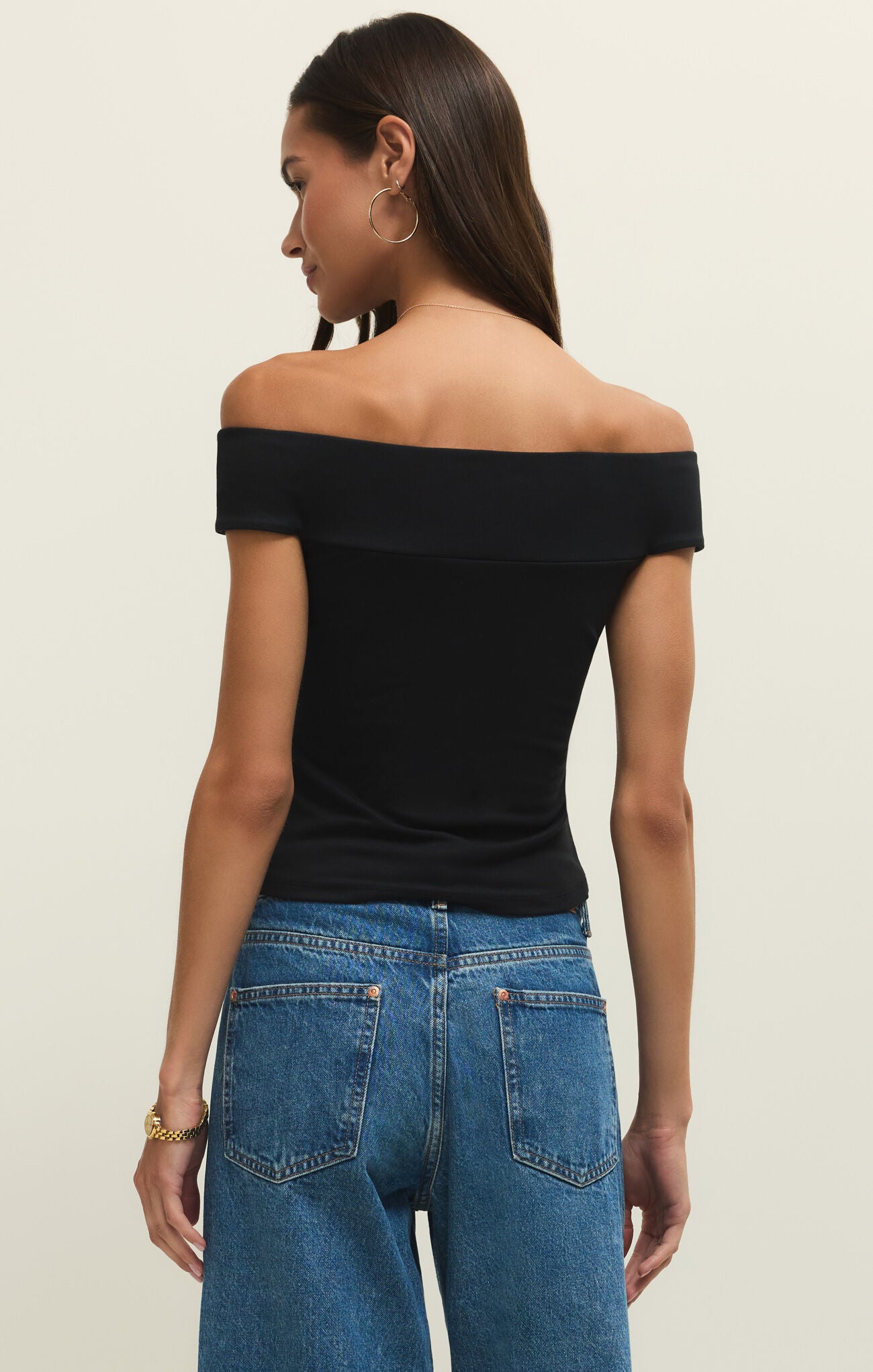 Second Skin Off Shoulder Top-Short Sleeves-Vixen Collection, Day Spa and Women's Boutique Located in Seattle, Washington