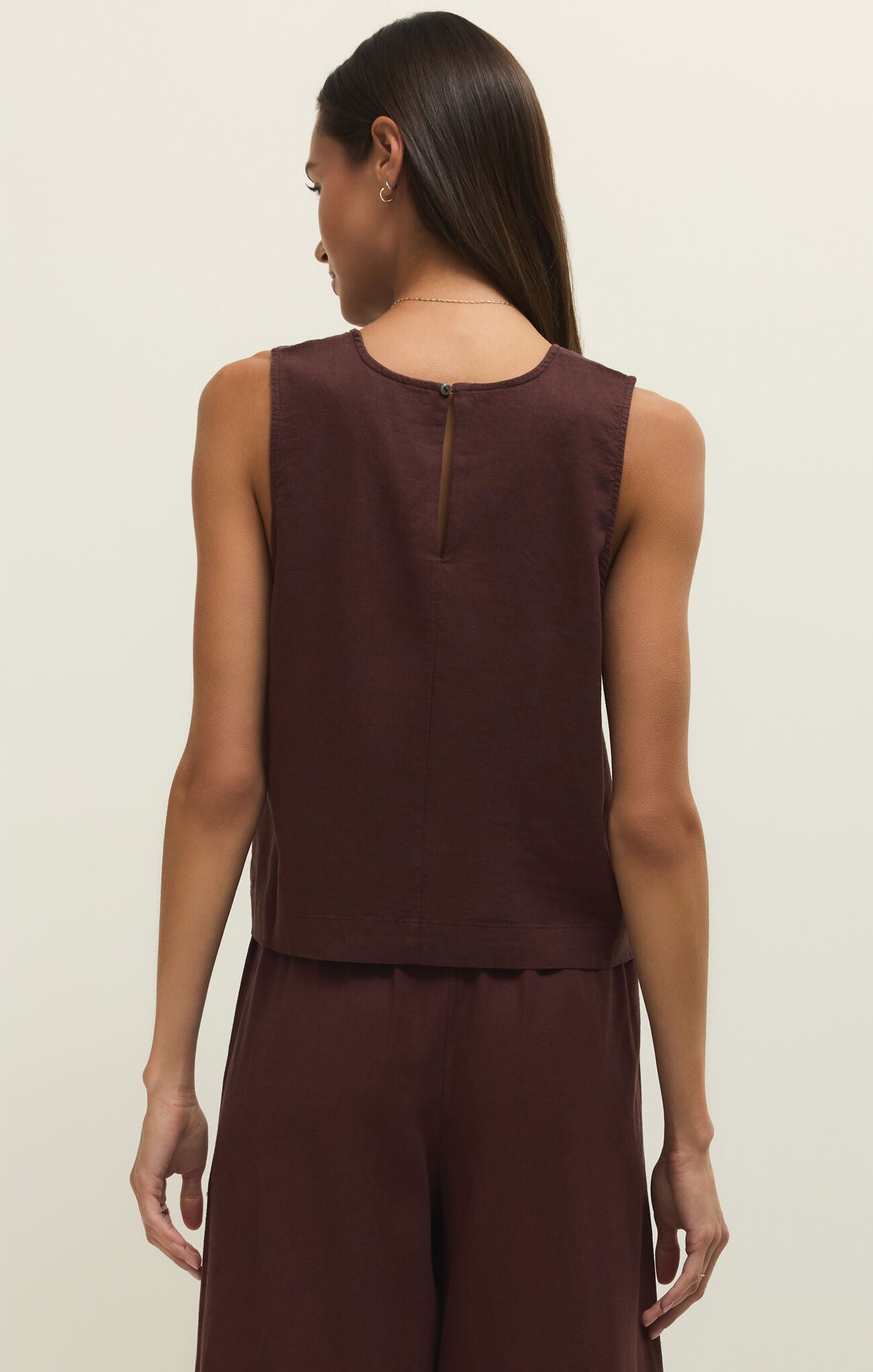 Sloane Linen Top-Tank Tops-Vixen Collection, Day Spa and Women's Boutique Located in Seattle, Washington