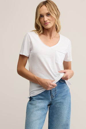 Modern Pocket Tee-Short Sleeves-Vixen Collection, Day Spa and Women's Boutique Located in Seattle, Washington