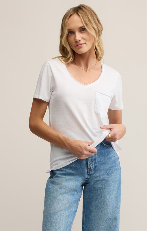Modern Pocket Tee-Short Sleeves-Vixen Collection, Day Spa and Women's Boutique Located in Seattle, Washington
