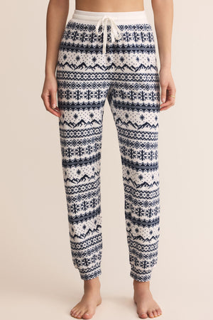 Twilight Fairisle Jogger-Loungewear Bottoms-Vixen Collection, Day Spa and Women's Boutique Located in Seattle, Washington