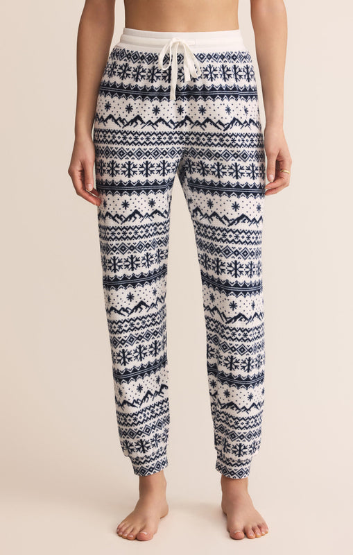 Twilight Fairisle Jogger-Loungewear Bottoms-Vixen Collection, Day Spa and Women's Boutique Located in Seattle, Washington
