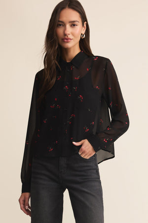Vivienne Rio Floral Top-Long Sleeves-Vixen Collection, Day Spa and Women's Boutique Located in Seattle, Washington