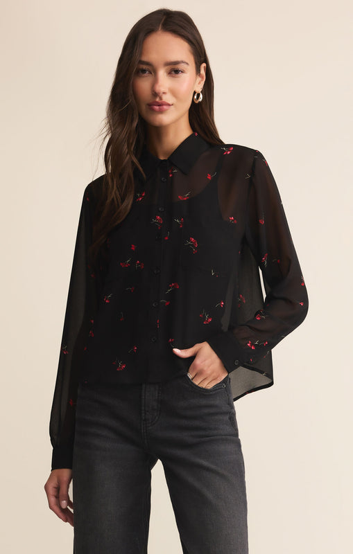Vivienne Rio Floral Top-Long Sleeves-Vixen Collection, Day Spa and Women's Boutique Located in Seattle, Washington