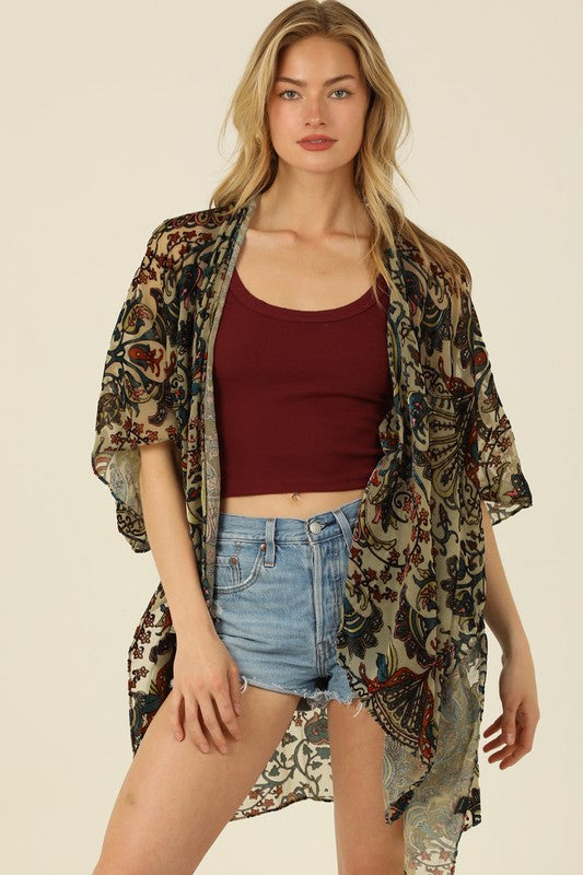 Paisley Kimono-Kimonos-Vixen Collection, Day Spa and Women's Boutique Located in Seattle, Washington