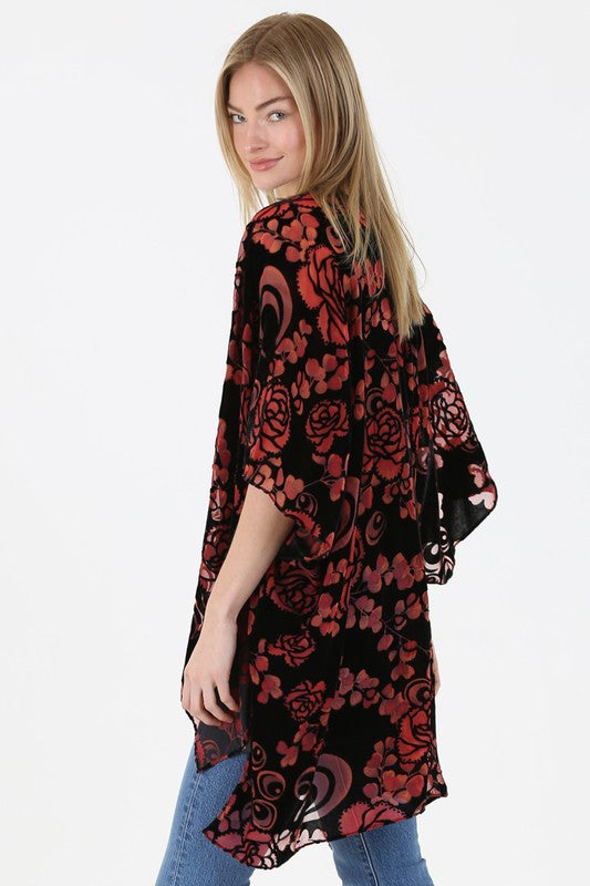 Fallen Rose Kimono-Kimonos-Vixen Collection, Day Spa and Women's Boutique Located in Seattle, Washington