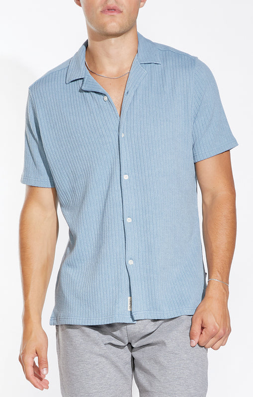 Viggo Striped Shirt-Men’s Tops-Vixen Collection, Day Spa and Women's Boutique Located in Seattle, Washington