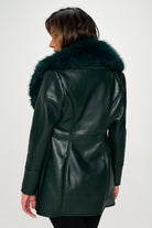 Ravenna Faux Leather Coat-Coats-Vixen Collection, Day Spa and Women's Boutique Located in Seattle, Washington